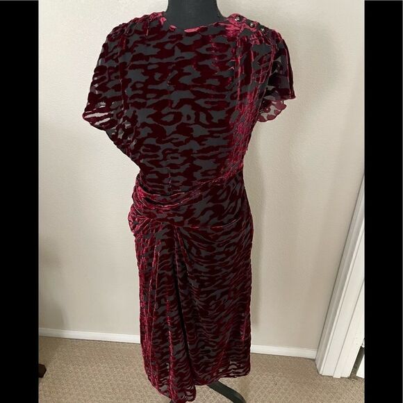 NWT Zara Draped Velvet Dress Limited Edition - Picture 3 of 16